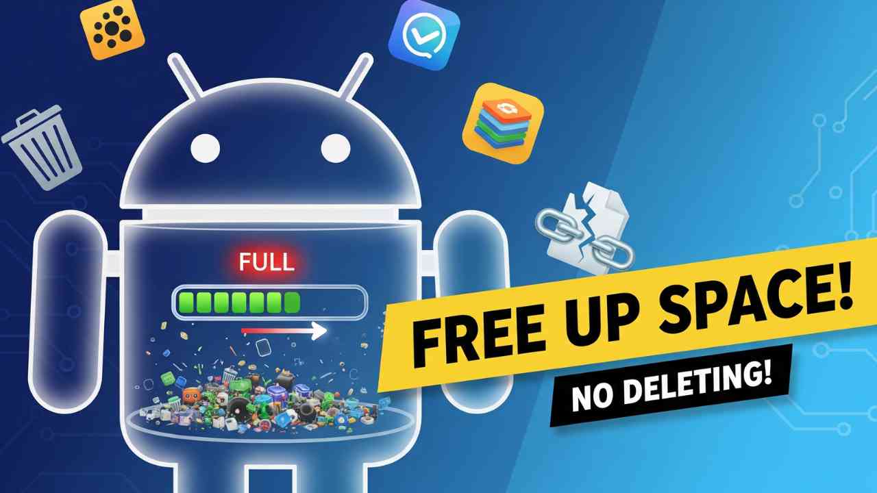 how to free up space on android without deleting anything